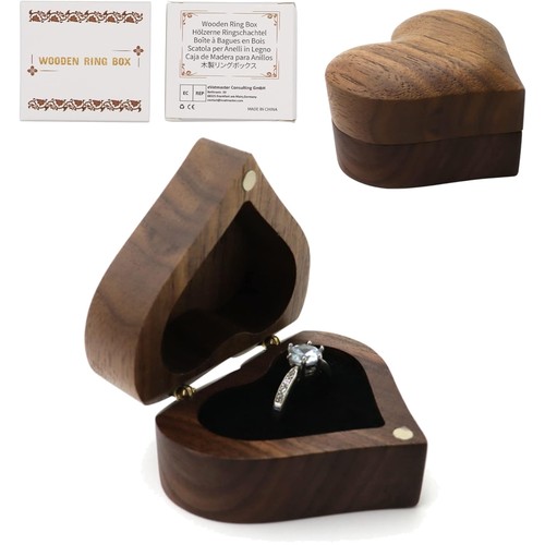 Walnuss holz ring box - holz,