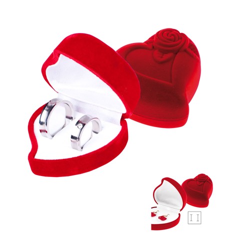 Herz rose etui ringe - herz,