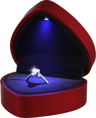 Led ring box herzform - ring,