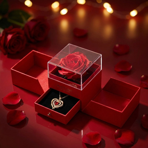 Ewige echte rose mit - echte,