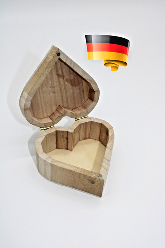 Holz herzbox geschenk - 2x,