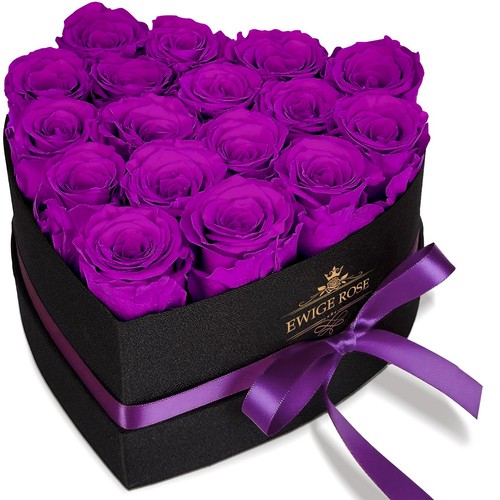 Lila rosen herzbox - in,