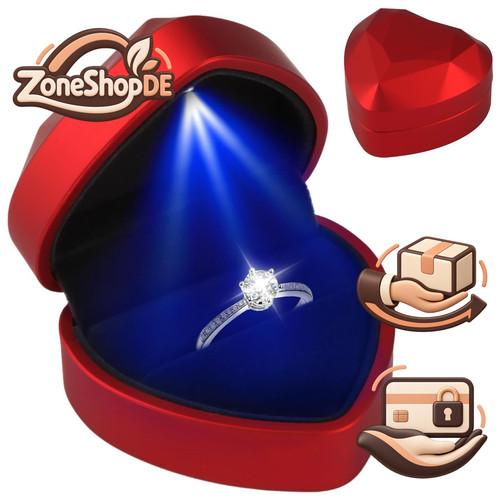 Ringschachtel herzform mit - ringschachtel,