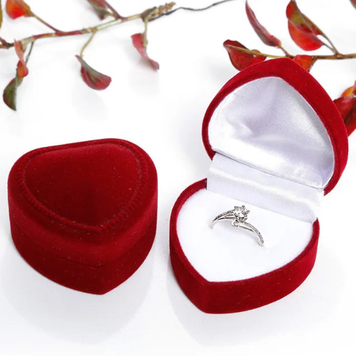 Herz rose ring - rose, etui