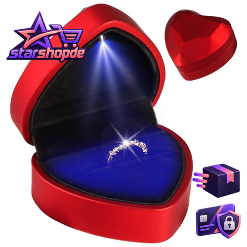 Herzförmige ringschachtel mit - herzförmige,