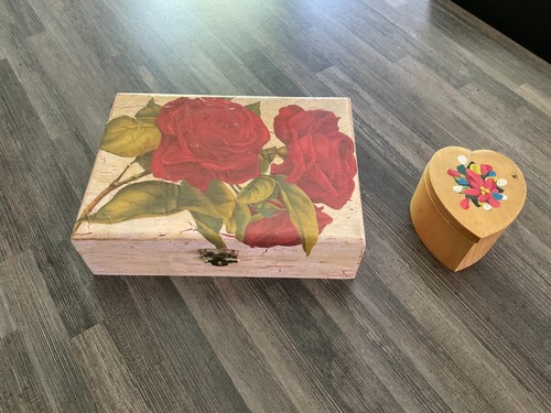 Set vintage holzboxen deko - holzboxen,