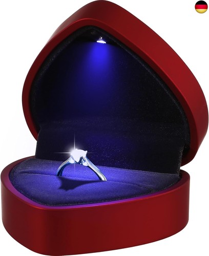Led ring box herzform - ring,