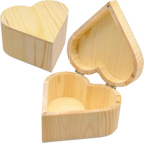Herz box aus holz stück - herz,