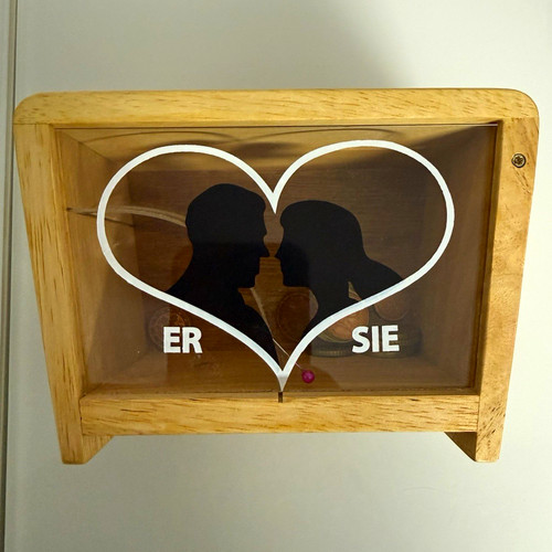 Holz spardose box mit - holz,