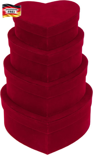 Herzförmige geschenkboxen set - herzförmige,