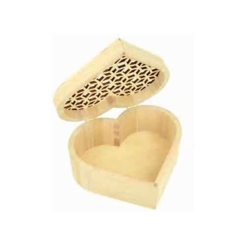 Box herz durchbrochenes - herz, holz