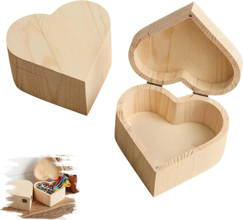 Holzkiste schmuckbox herzform - holzkiste,