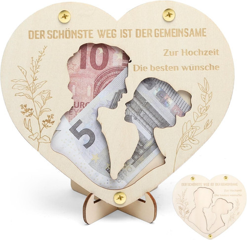 Hochzeitsgeschenk holzherz - hochzeitsgeschenk,