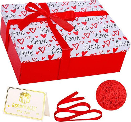 Geschenkbox herz rot - geschenkbox,