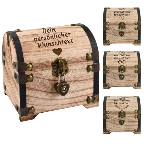 Schatztruhe holz mit - mit, gravur