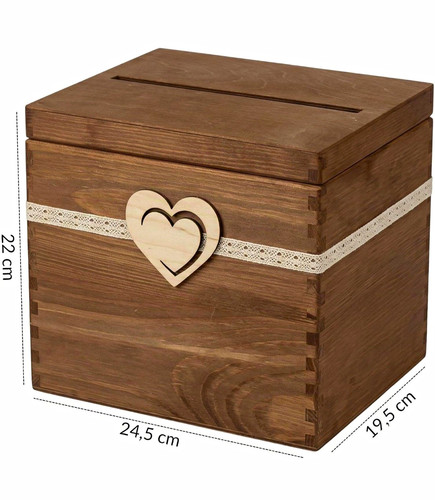 Holz hochzeit geschenkebox mit - holz,